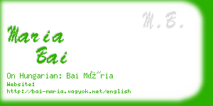 maria bai business card